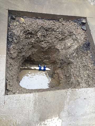Underground water leak found and fixed in Palm Beach County FL.